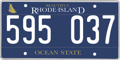 RI license plate 595037
