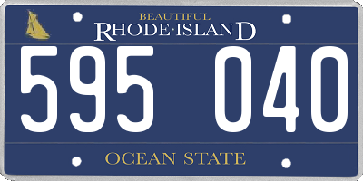 RI license plate 595040