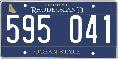 RI license plate 595041