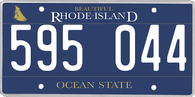 RI license plate 595044