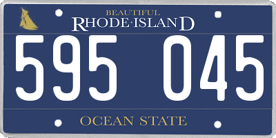 RI license plate 595045