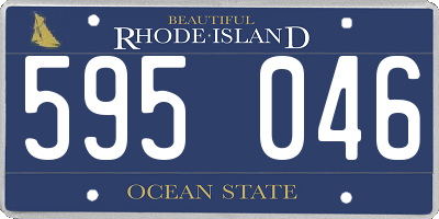 RI license plate 595046