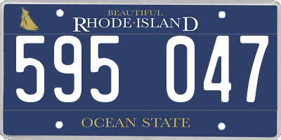 RI license plate 595047