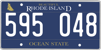 RI license plate 595048
