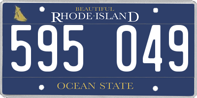 RI license plate 595049