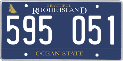 RI license plate 595051