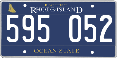 RI license plate 595052