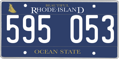 RI license plate 595053