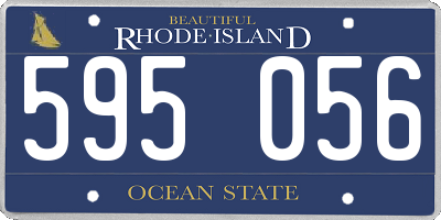 RI license plate 595056