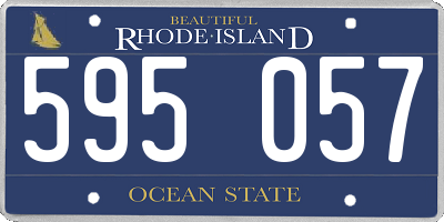 RI license plate 595057