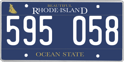 RI license plate 595058