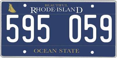 RI license plate 595059