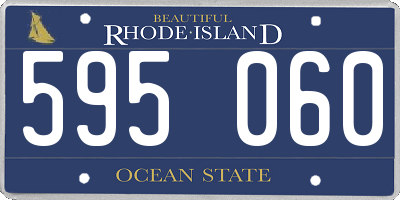 RI license plate 595060