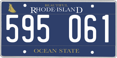 RI license plate 595061