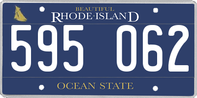 RI license plate 595062