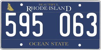 RI license plate 595063