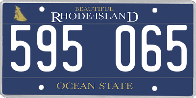 RI license plate 595065
