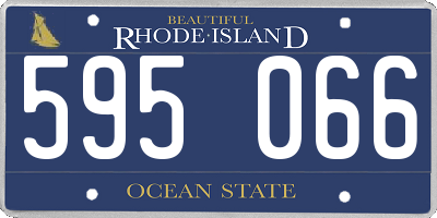 RI license plate 595066