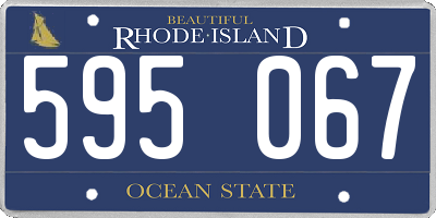 RI license plate 595067