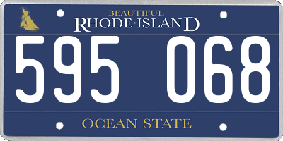 RI license plate 595068