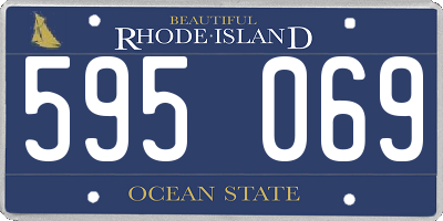 RI license plate 595069
