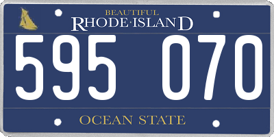 RI license plate 595070