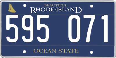 RI license plate 595071