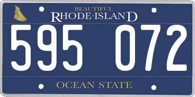 RI license plate 595072