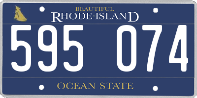 RI license plate 595074