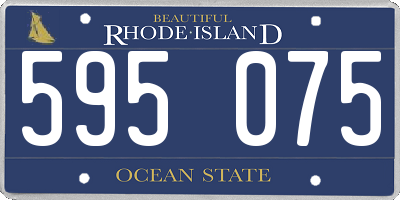 RI license plate 595075
