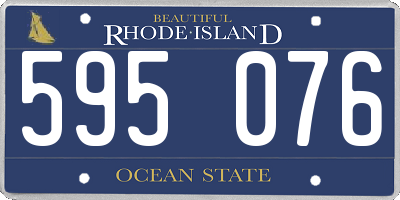 RI license plate 595076