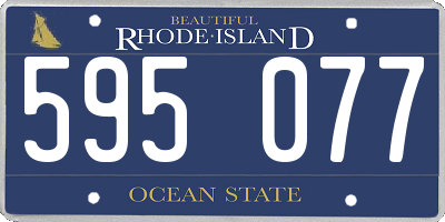 RI license plate 595077
