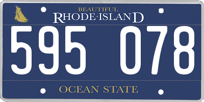 RI license plate 595078