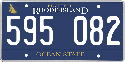 RI license plate 595082