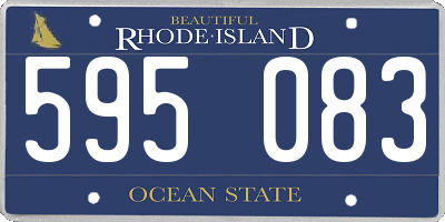 RI license plate 595083