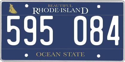 RI license plate 595084