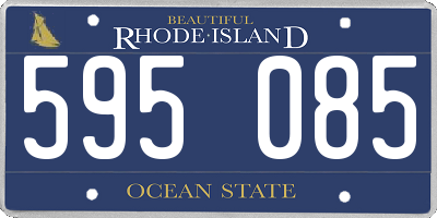 RI license plate 595085
