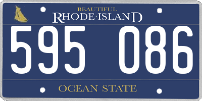 RI license plate 595086