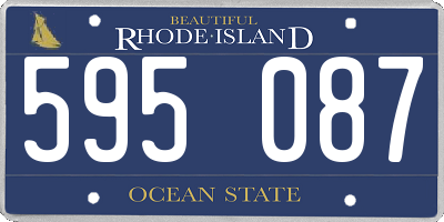 RI license plate 595087