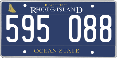 RI license plate 595088