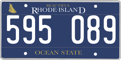 RI license plate 595089