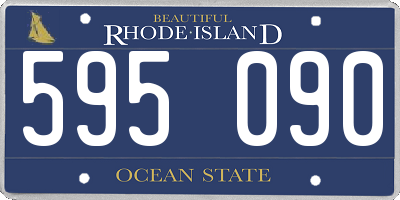 RI license plate 595090