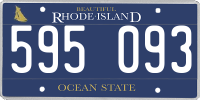 RI license plate 595093