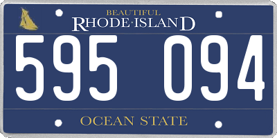 RI license plate 595094