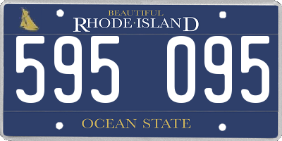 RI license plate 595095