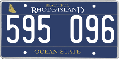 RI license plate 595096