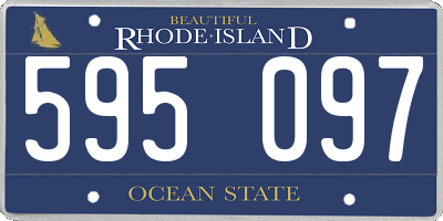 RI license plate 595097