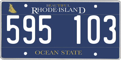 RI license plate 595103