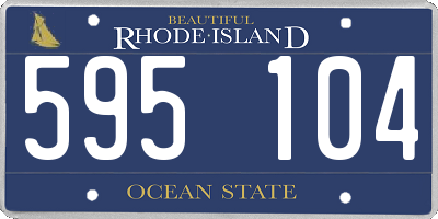RI license plate 595104