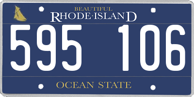 RI license plate 595106